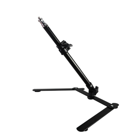 Stolová držiak na smartphone pre live stream a horú fotografovanie šperkov, kovová konštrukcia, nosnosť 1 kg, výška 28–45 cm, priemer rúry 16–19 mm, 2 sekcie