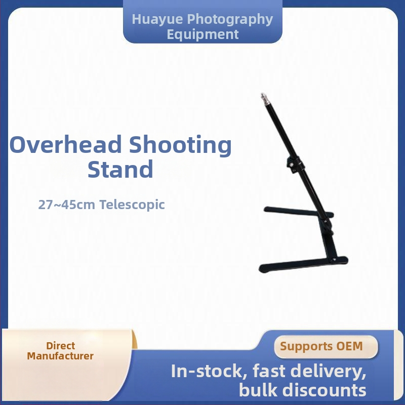 Stolová držiak na smartphone pre live stream a horú fotografovanie šperkov, kovová konštrukcia, nosnosť 1 kg, výška 28–45 cm, priemer rúry 16–19 mm, 2 sekcie