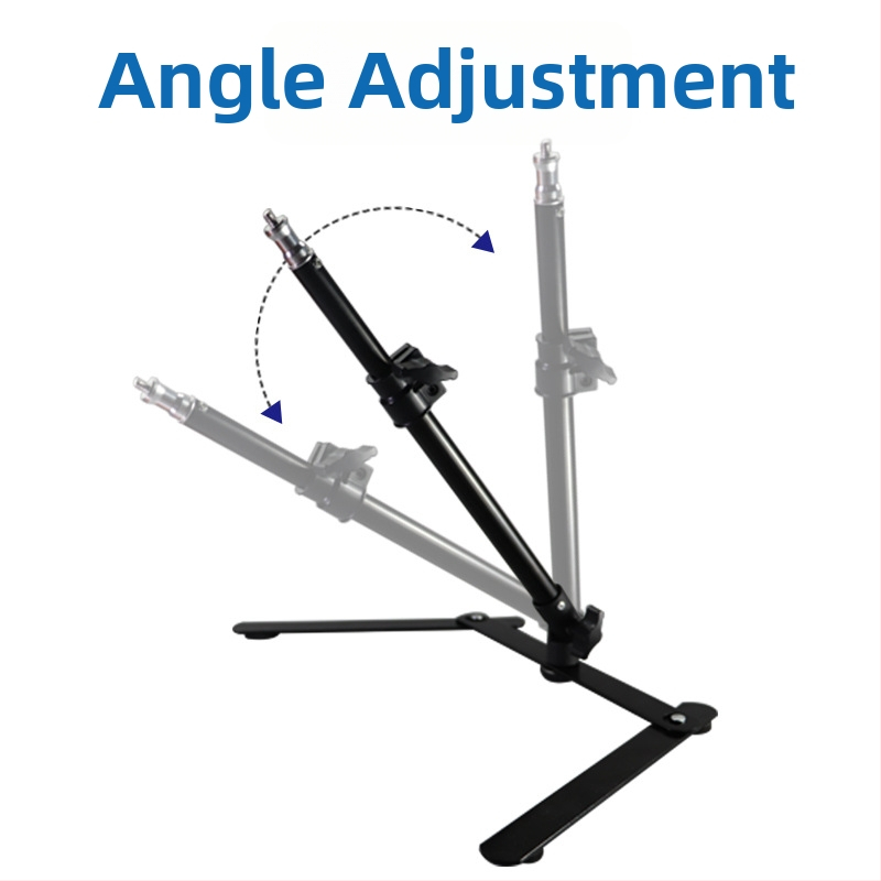 Stolová držiak na smartphone pre live stream a horú fotografovanie šperkov, kovová konštrukcia, nosnosť 1 kg, výška 28–45 cm, priemer rúry 16–19 mm, 2 sekcie