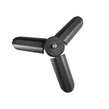 Trepied de birou din fibră de carbon pentru DSLR și smartphone – 35 cm înălțime de lucru, diametru tub 25 mm, o singură secțiune, înălțime pliere 75 cm