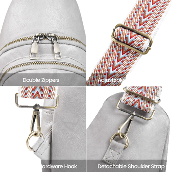 Crossbody PU torba, najlonska podstava, zatvaranje na zip, unutarnji džep sa zipom