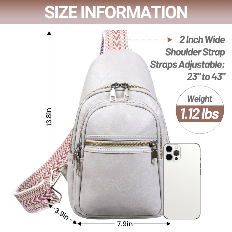 Crossbody PU torba, najlonska podstava, zatvaranje na zip, unutarnji džep sa zipom