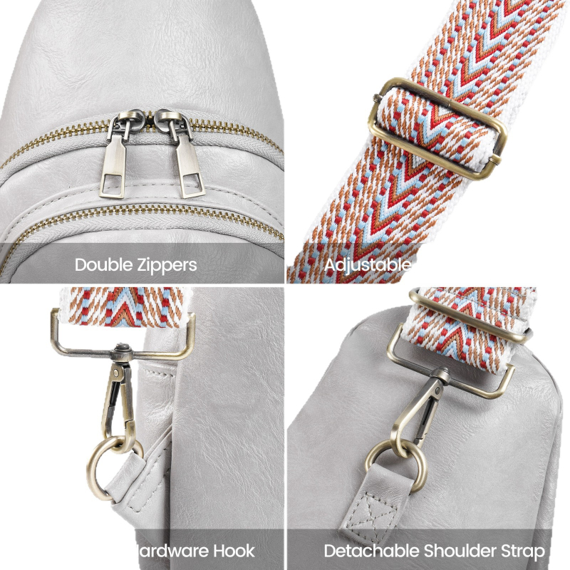 Crossbody PU torba, najlonska podstava, zatvaranje na zip, unutarnji džep sa zipom