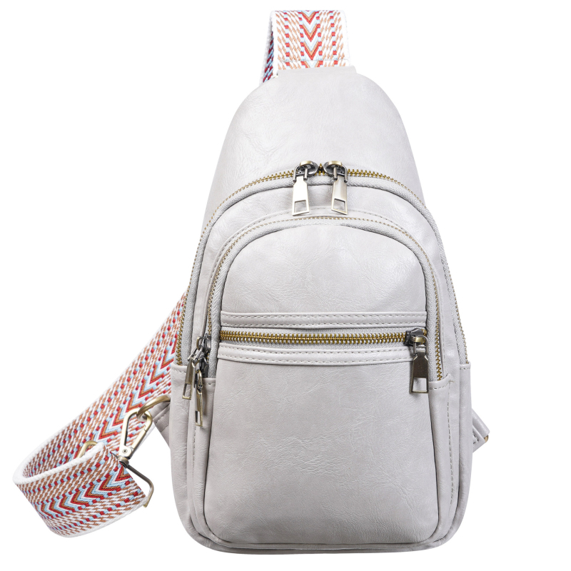 Crossbody PU torba, najlonska podstava, zatvaranje na zip, unutarnji džep sa zipom