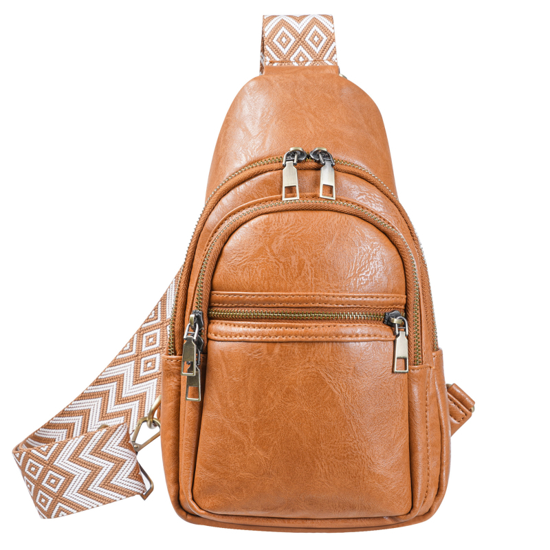 Crossbody PU torba, najlonska podstava, zatvaranje na zip, unutarnji džep sa zipom
