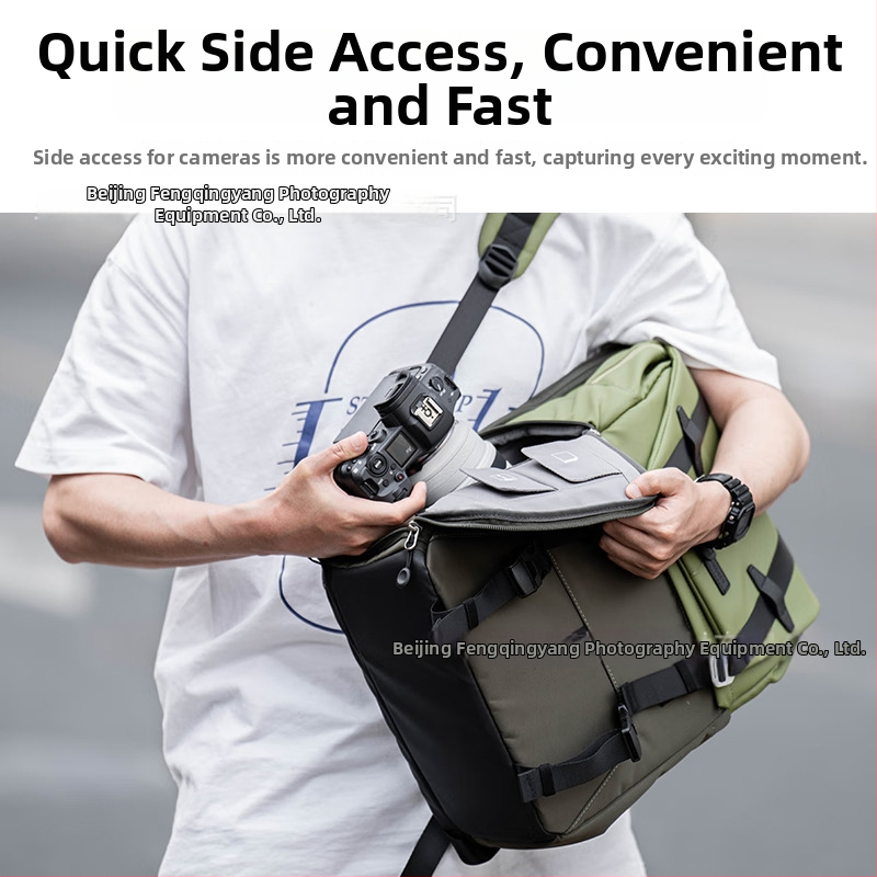 Kameros krepšys be veidrodžio (mirrorless) ir DSLR - EVA konstrukcija, atsparus smūgiams, nailono įdaila, kuprinės stilius, unisex