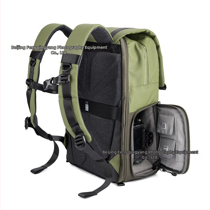 Kameros krepšys be veidrodžio (mirrorless) ir DSLR - EVA konstrukcija, atsparus smūgiams, nailono įdaila, kuprinės stilius, unisex