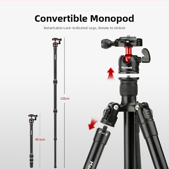 Manjike TP611 DSLR statív – hliníková zliatina, nosnosť až 5 kg, hmotnosť 1,41 kg