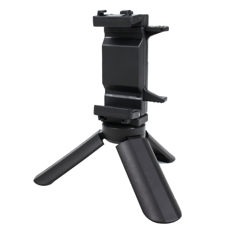 Suport de birou pentru telefon, mini trepied portabil cu clemă pentru streaming live și fotografie, compatibilitate universală cu telefoane mobile, construcție din plastic