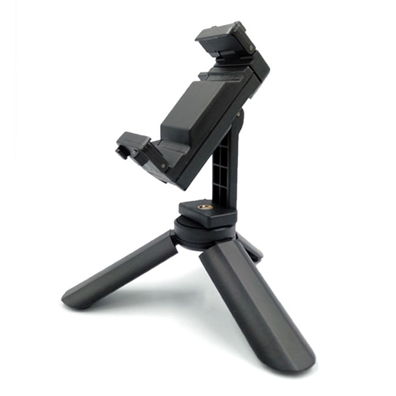 Suport de birou pentru telefon, mini trepied portabil cu clemă pentru streaming live și fotografie, compatibilitate universală cu telefoane mobile, construcție din plastic