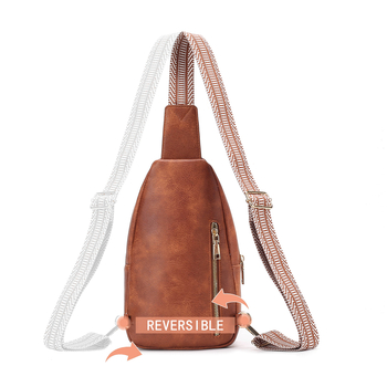 Ženska PU crossbody torbica, mekana, zatvarač, poliester podstava, unutarnji ID džep