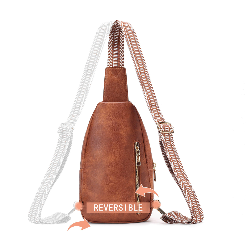 Ženska PU crossbody torbica, mekana, zatvarač, poliester podstava, unutarnji ID džep