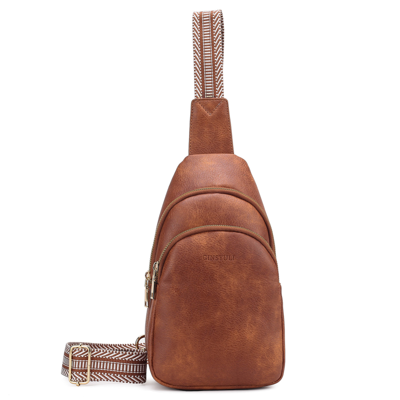Ženska PU crossbody torbica, mekana, zatvarač, poliester podstava, unutarnji ID džep