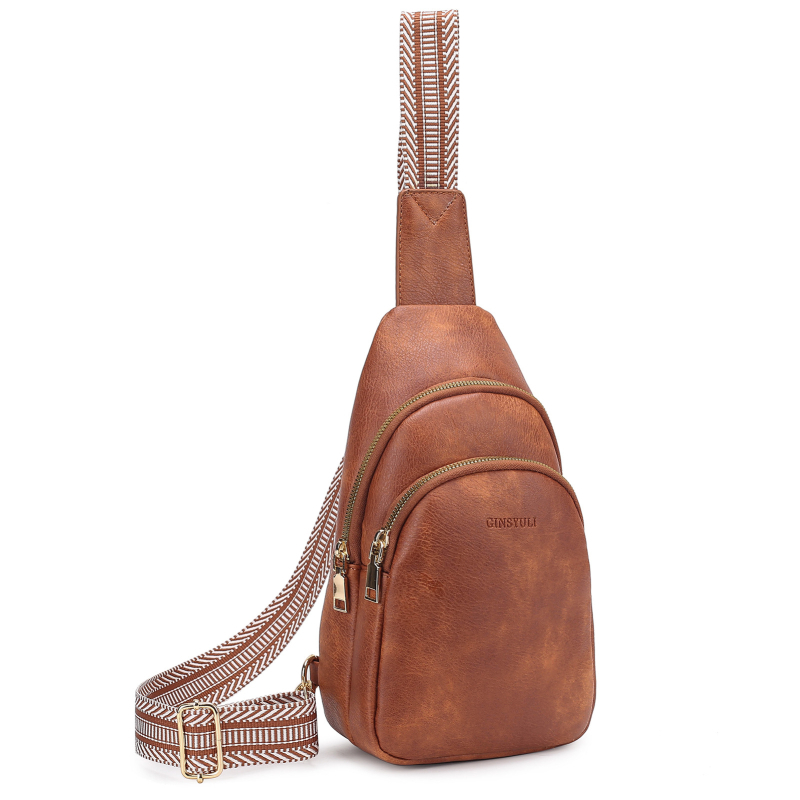 Ženska PU crossbody torbica, mekana, zatvarač, poliester podstava, unutarnji ID džep