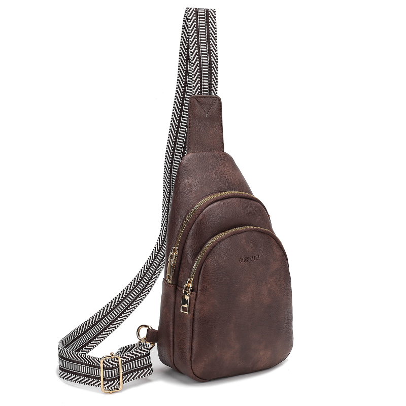 Ženska PU crossbody torbica, mekana, zatvarač, poliester podstava, unutarnji ID džep