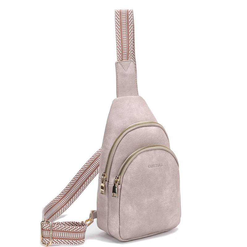 Ženska PU crossbody torbica, mekana, zatvarač, poliester podstava, unutarnji ID džep