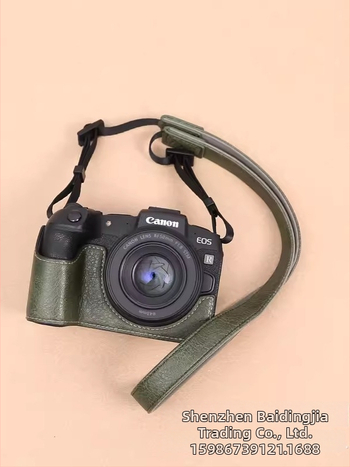 Taška na bezzrkadlovku z PU kože, štýl clutch, odolná voči opotrebeniu a nárazom, pre Canon R8/RP