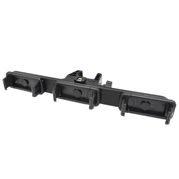 Set cap de trepied pentru telefonul mobil, cu montură reglabilă în trei poziții și clips supliment pentru cameră; plastic ABS; încărcare maximă 2–5 kg