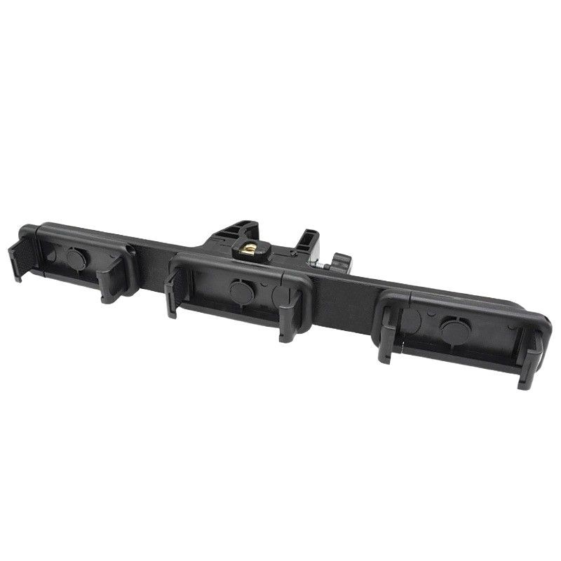 Set cap de trepied pentru telefonul mobil, cu montură reglabilă în trei poziții și clips supliment pentru cameră; plastic ABS; încărcare maximă 2–5 kg