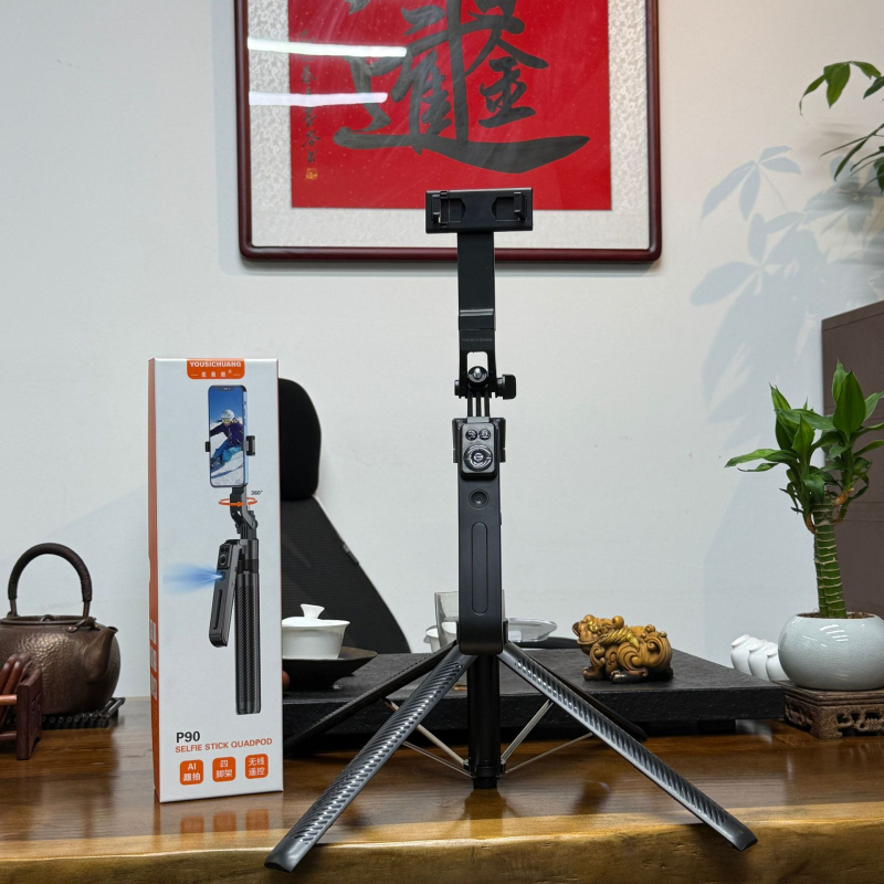 P90 AI praćenje lica – selfie gimbal stativ s Bluetooth daljinskim upravljačem, ABS+aluminijska legura