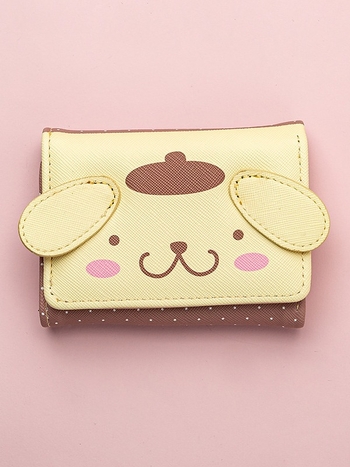 Novčanik za novčiće od PU materijala, anime uzorak, street fashion stil, prozračan, vodootporan, ultra lagan