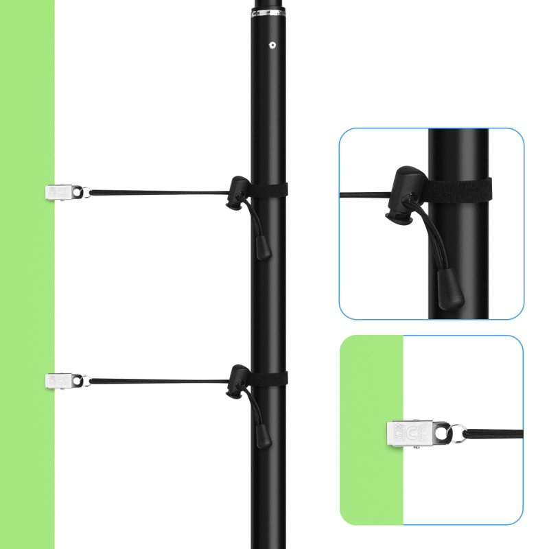 Šoninis klipsas foniniam audiniui – daugiafunkcinis reguliuojamas virvės klipas, medžiaga Spandex ir nerūdijantis plienas, produktų fotografavimui