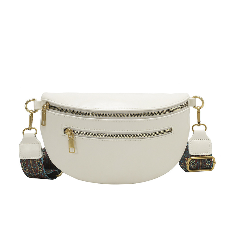 Geantă de talie din PU pentru naveta de afaceri, toamnă 2025, cu fermoar, căptușeală poliester, buzunar interior laminat