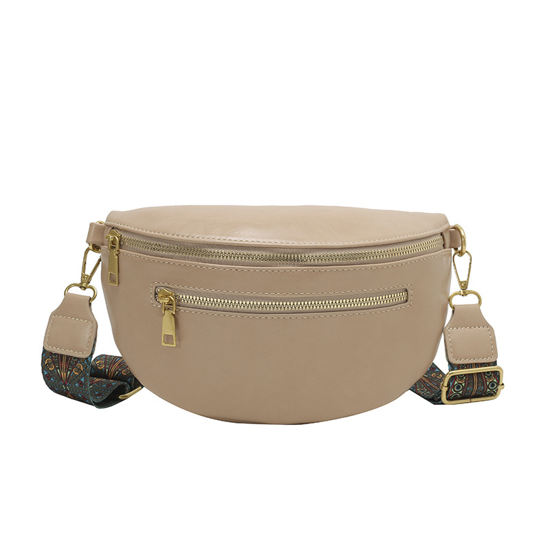 Geantă de talie din PU pentru naveta de afaceri, toamnă 2025, cu fermoar, căptușeală poliester, buzunar interior laminat