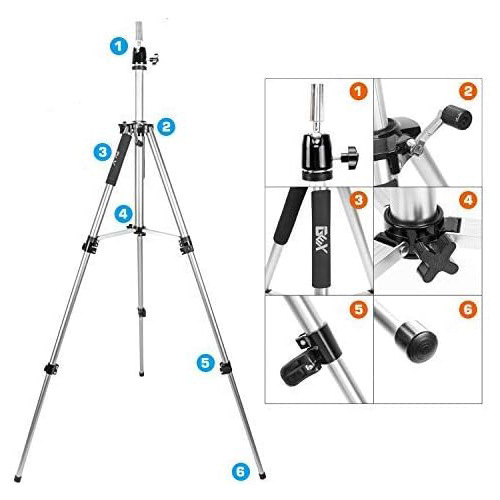 Viacúčelový trojuholníkový stojan na parochne s podperou hlavy, model 650, hliníková zliatina, nosnosť do 2 kg, hmotnosť 2,5 kg, 2-sekciová konštrukcia