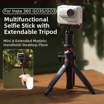 Ručný selfie tyč s trojsekciovým statívom pre Insta360 GO3S/GO3, 3 sekcie, ABS/alumíniová zliatina, nosnosť do 2 kg, stabilné snímanie