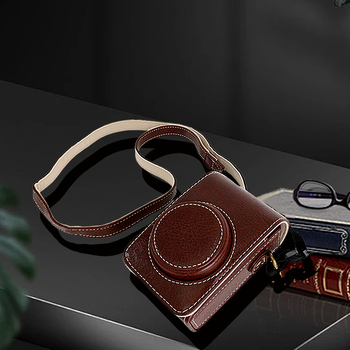 Geantă universală pentru camere compacte: Canon SX740, G7X, Ricoh GR4 și Sony ZV-1 • Material PU • curea crossbody • căptușeală din flanelă • unisex