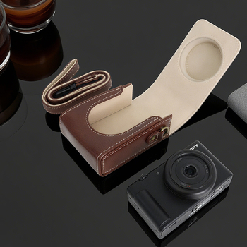 Geantă universală pentru camere compacte: Canon SX740, G7X, Ricoh GR4 și Sony ZV-1 • Material PU • curea crossbody • căptușeală din flanelă • unisex