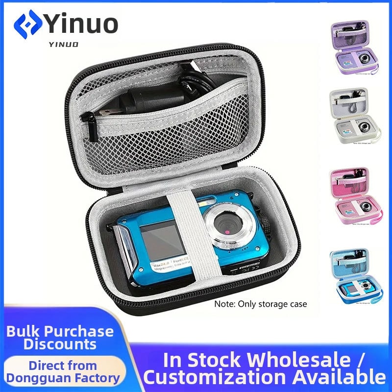 EVA kietojo korpuso skaitmeninės fotoaparatų dėklas — nešiojama klutch tipo rankinė, atspari vandeniui ir kritimams, PU pamušalas, 2024 pavasaris