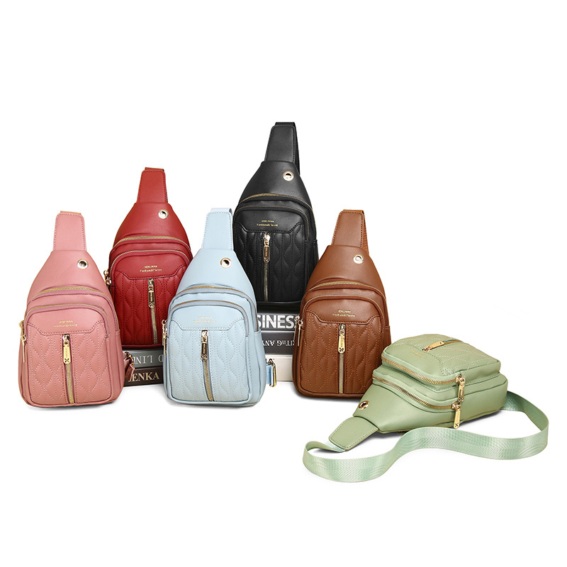 Senina Ženska Mini Crossbody Torba – Ulični Stil, PU Koža, Zip Zatvaranje, Unutarnji džepovi za Telefon, ID, Laptop i Kameru