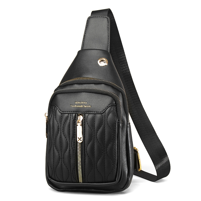 Senina Ženska Mini Crossbody Torba – Ulični Stil, PU Koža, Zip Zatvaranje, Unutarnji džepovi za Telefon, ID, Laptop i Kameru