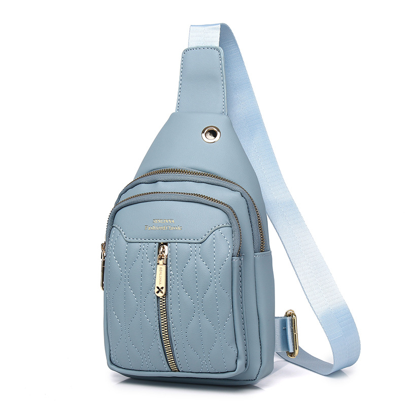 Senina Ženska Mini Crossbody Torba – Ulični Stil, PU Koža, Zip Zatvaranje, Unutarnji džepovi za Telefon, ID, Laptop i Kameru