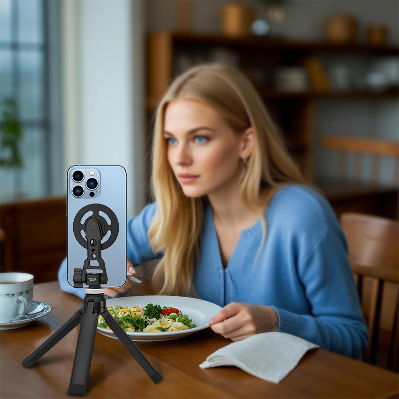 Medarig aluminijski stolni mini stativ Pocket3 za mobitel, 1 sekcija, nosivost 0-3 kg, težina 124 g, MRT002 + MRP001