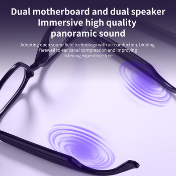 Ochelari Bluetooth inteligenți cu traducere AI și căști încorporate, ochelari de soare cu ramă leopard, sunet wireless (Bluetooth 5.0; rază 10 m; autonomie 4–8 ore; modul handsfree în mașină; rezistență la apă zilnică)