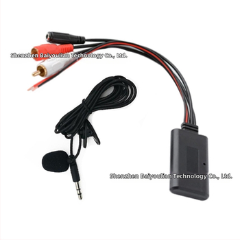 Bluetooth automobilių laisvų rankų įrenginys imtuvas — ABS korpusas, 12V įėjimas, 23 cm laidas, montavimas už CD grotuvą, suderinamas su Bluetooth 5.0