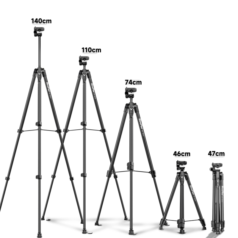 Neepho NP-8810 stativ, 3 sekcije, aluminijska legura + ABS, PTZ trodimenzionalni gimball, nosivost 2-5 kg, Bluetooth daljinski upravljač
