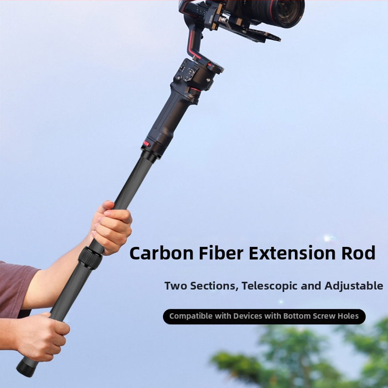 Monopod stabilizátor s predĺženou stredovou osou pre fotoaparát a telefón – karbónové vlákna, univerzálny, prispôsobiteľný