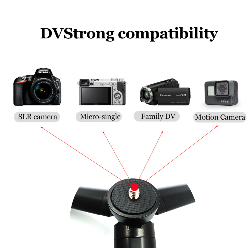 Tripod pre mobilné vysielanie, hliníková zliatina, Model Bz-328, Zaťažiteľnosť 2–5 kg, Hmotnosť 0,12 kg