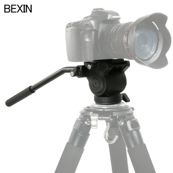 Hydraulická pan-tilt hlava s rukoväťou pre DSLR statív — hliníková zliatina, 360° panoráma, 90° náklon, 3/8\" závit, hmotnosť 0,88 kg