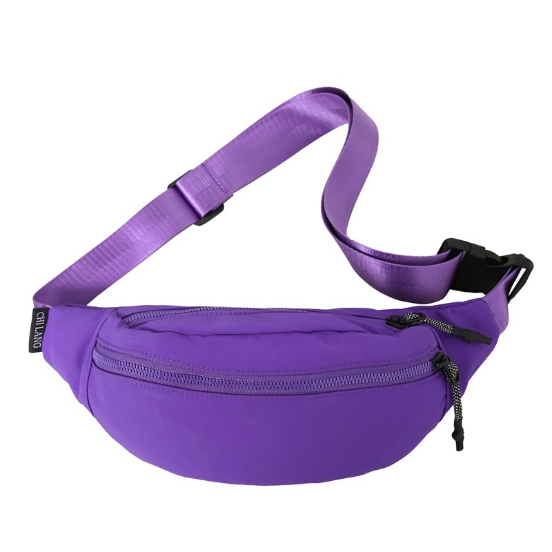 Najlon torbica za pojas u urbanom minimalističkom stilu, unutarnja džep za mobitel, poliester podstava, zatvarač, trodimenzionalni vanjski dizajn, za svakodnevnu upotrebu