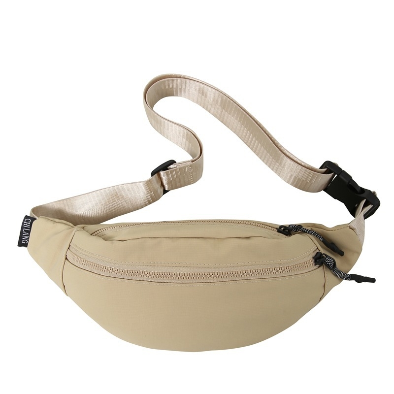 Najlon torbica za pojas u urbanom minimalističkom stilu, unutarnja džep za mobitel, poliester podstava, zatvarač, trodimenzionalni vanjski dizajn, za svakodnevnu upotrebu