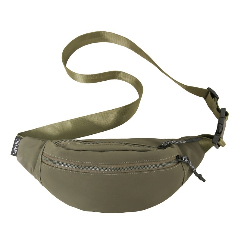 Najlon torbica za pojas u urbanom minimalističkom stilu, unutarnja džep za mobitel, poliester podstava, zatvarač, trodimenzionalni vanjski dizajn, za svakodnevnu upotrebu