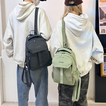 Naylon ženska torbica za prsni dio u urbanom stilu, velika kapaciteta, zatvarač, poliester podstava