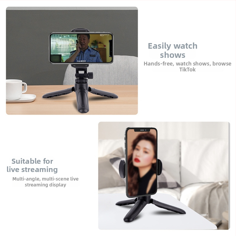 Stojan na telefón pre stolné živé vysielanie, kamera a selfie — Model K529, Plast, od Vono Star, Prispôsobiteľný