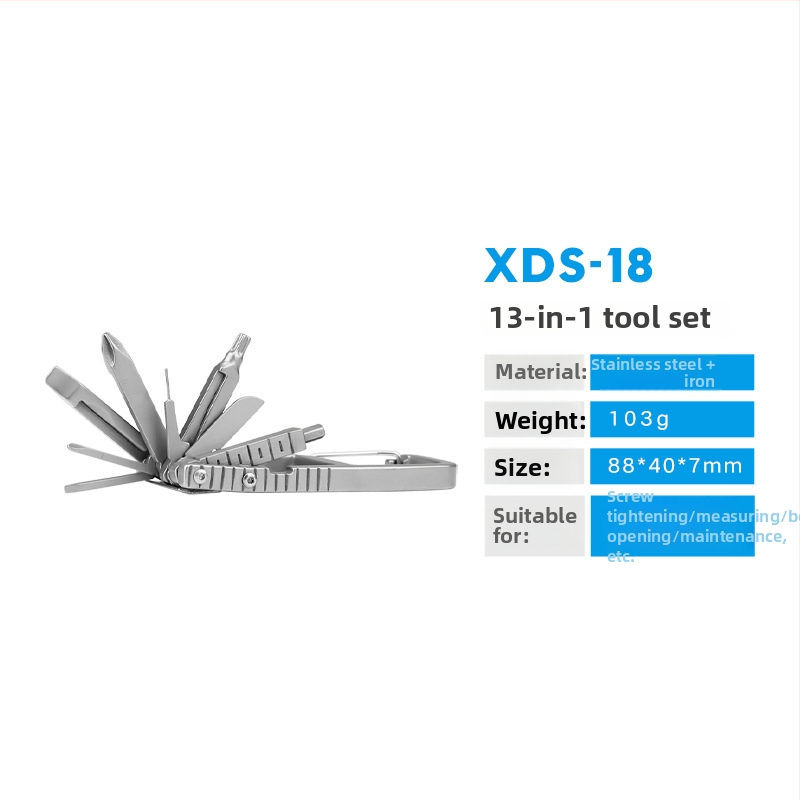 Viacúčelový nástroj pre kameru: skrutkovač a kľúč, skladací krížový statív a montážne príslušenstvo