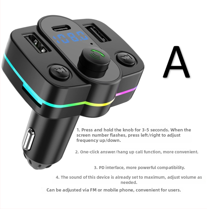 M39 Bluetooth punjač za auto s FM transmiterom i MP3 playerom, USB sučelje, napajanje 12–24V